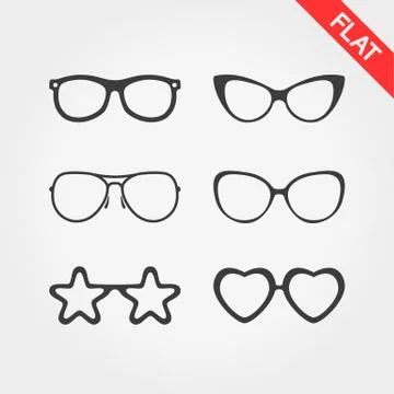 Set spectacle frames Stock Illustration