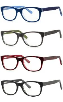 Set spectacles isolated on white background, in various colors 写真素材