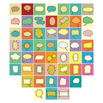 Set Of Speech And Thought Bubble Icons Stock Illustration