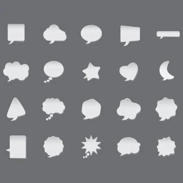 Set Of Speech And Thought Bubble Icons Illustrazione stock