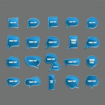Set Of Speech And Thought Bubble Icons Illustrazione stock