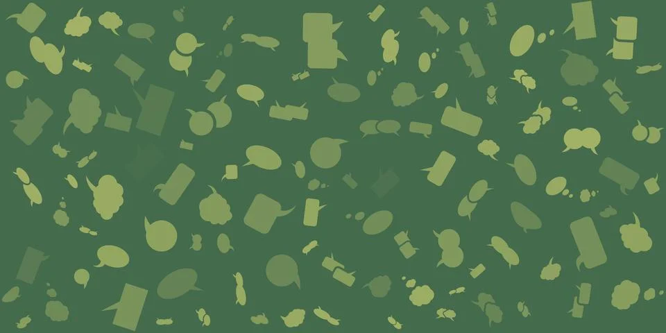 Set of Speech and Thought Bubbles, Communication Symbols - Pattern of Vario.. Stockillustratie