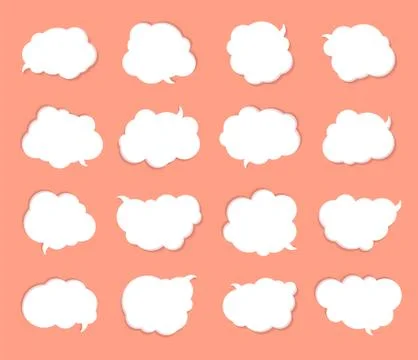 Set of speech balloons, comics thought bubble Stock Illustration
