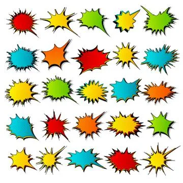 Set of speech balloons, comics thought bubble Stock Illustration