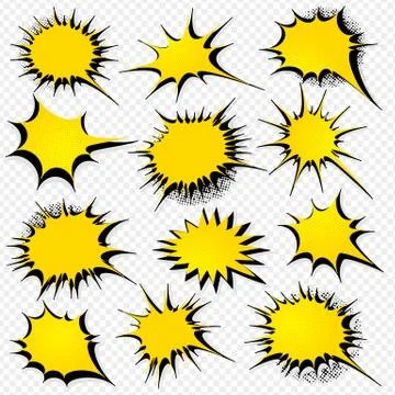Set of speech balloons, comics thought bubble Stock Illustration