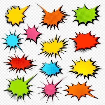 Set of speech balloons, comics thought bubble Stock Illustration