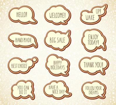Set of speech balloons, comics thought bubble Stock Illustration