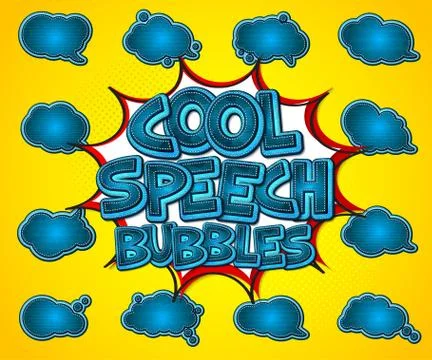 Set of speech balloons, comics thought bubble Stock-Illustration