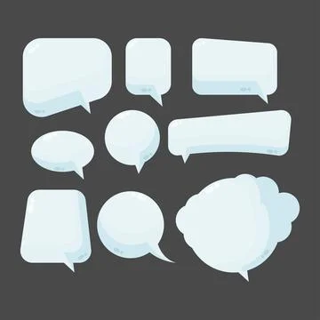 Set of speech bubble boxes for dialogue Stock Illustration