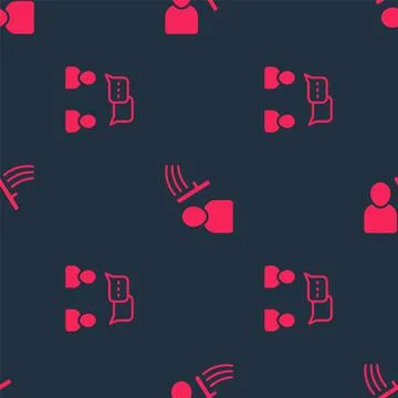 Set Speech bubble chat and Police beat human on seamless pattern. Vector Stockillustratie