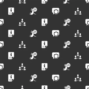 Set Speech bubble chat, Employee hierarchy, Information and Telephone 24 hours Illustrazione stock