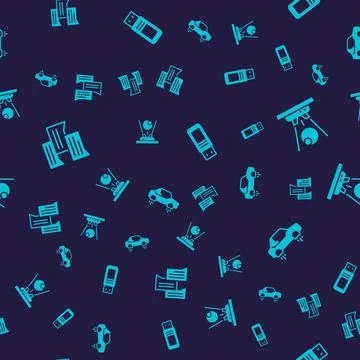 Set Speech bubble chat, Hologram, USB flash drive and Fantastic flying car on Stock Illustration