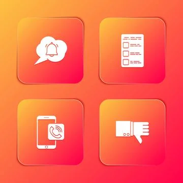 Set Speech bubble chat notification, Create account screen mobile, Mobile phone Illustrazione stock