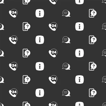 Set Speech bubble chat, Telephone 24 hours support,  and Information on sea.. Stockillustratie