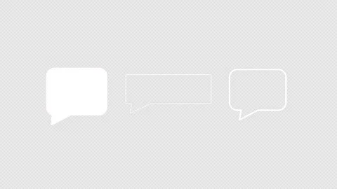Set of speech bubble dialogue animation with alpha channel Video stock 346280427