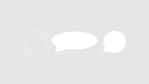 Set of speech bubble dialogue animation with alpha channel Video stock 346280431