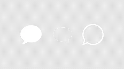 Set of speech bubble dialogue animation with alpha channel Video stock 346280436