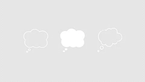 Set of speech bubble dialogue animation with alpha channel Video stock 346280437