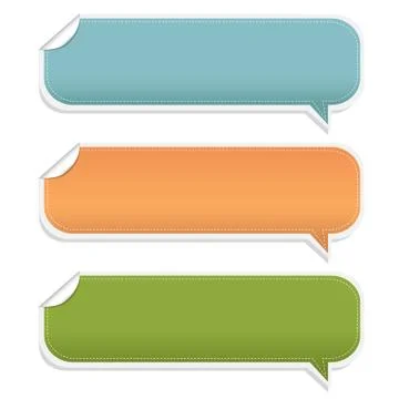 Set speech bubble frames Stock Illustration