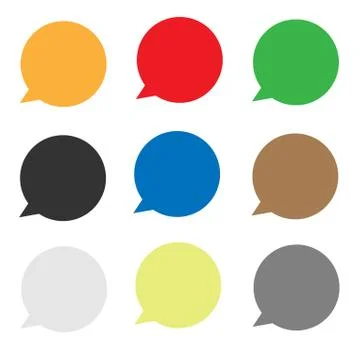 Set speech bubble icon on white background. blank empty speech bubble symbol. Illustrazione stock