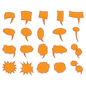 Set Of Speech Bubble Icons Stock Illustration