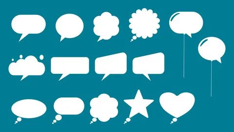 Set of speech bubble messages. symbol of thought. vector illustration Stockillustratie