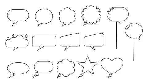 Set of speech bubble messages. symbol of thought. vector illustration Stockillustratie