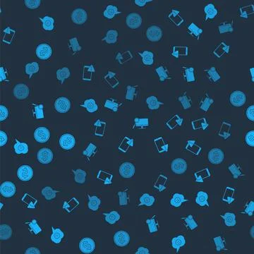 Set Speech bubble with sad smile, Mobile exclamation mark, Computer monitor Stock Illustration