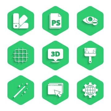 Set Speech bubble with text 3D, Web design and development, Globe of the Earth イラスト素材