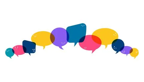 Set of speech bubble text with emotional. Chatting box, message box design... 스톡 일러스트