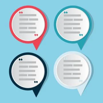 Set of speech bubble vector illustration Stock Illustration