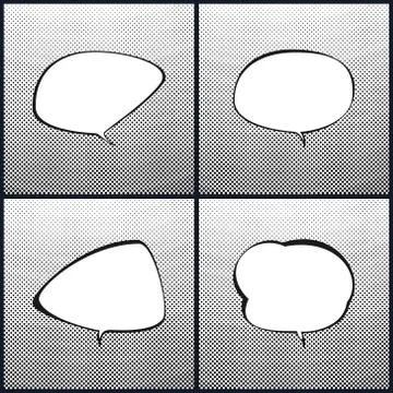 Set of Speech Bubble,Gradient Down Up Stock Illustration