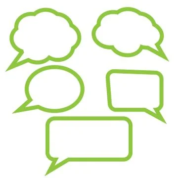 Set of speech bubbles. Cloud bubble speech for communication Illustrazione stock