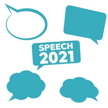 Set of speech bubbles. Cloud bubble speech for communication Stock Illustration