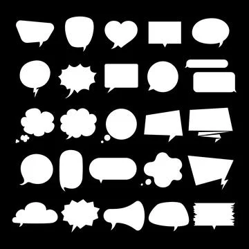 Set speech bubbles. Collection message clouds. Vector illustration. Stockillustratie