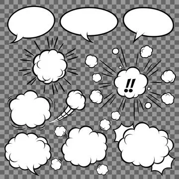 Set of speech bubbles comic Stock Illustration