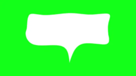 Set of speech bubbles on a green background. White color chat effect Stock Footage 220387162