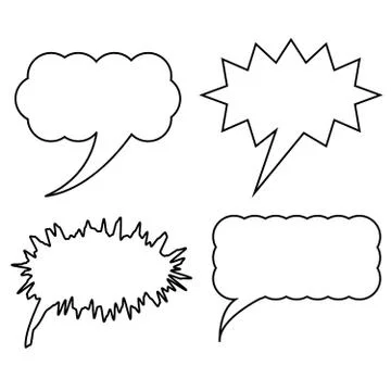 Set of speech bubbles 库存插图