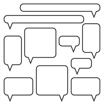 Set of speech bubbles. Stock Illustration