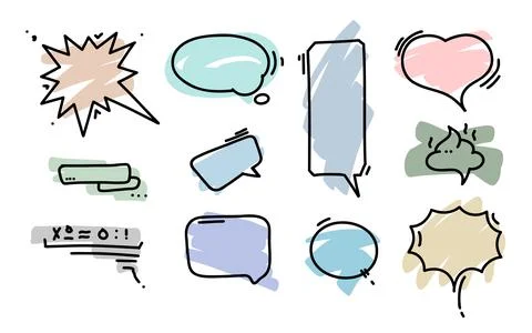 Set of speech bubbles Stock Illustration
