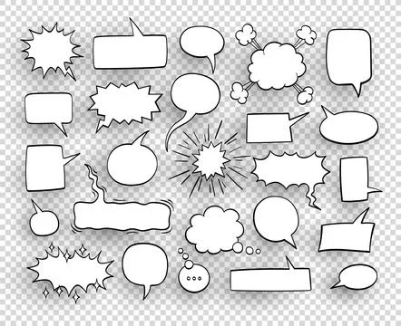 Set of speech bubbles. Stock Illustration