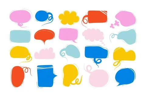 Set of speech bubbles Stock Illustration