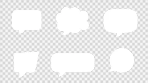 Set of speech bubbles. Moving banner with cute Wiggle animated text boxes and Stock Footage 323678064
