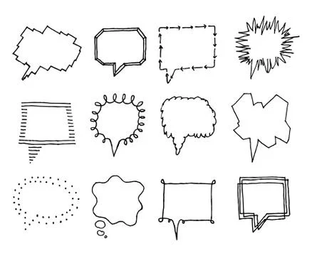 Set of speech bubbles with personality 2 Stock Illustration