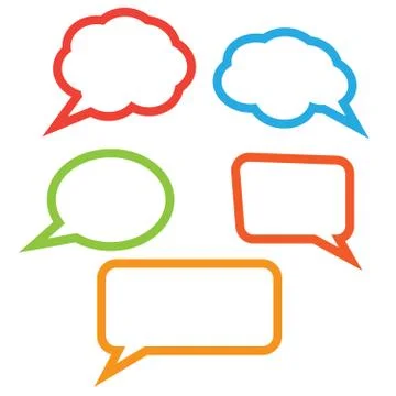 Set of speech bubbles. Stickers of speech bubbles Stock Illustration