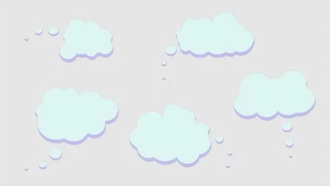 Set of speech bubbles for text, chatting boxes, message box cartoon template Vidéo 164173847