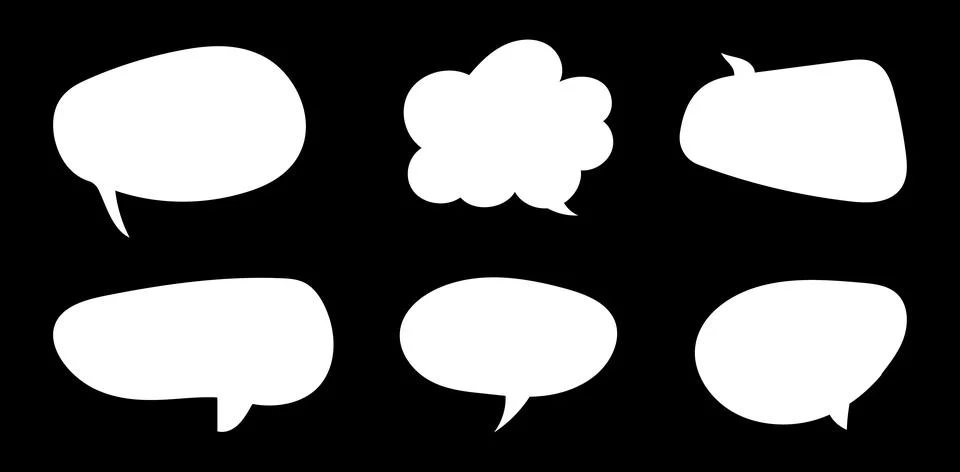 Set of speech bubbles for text. Chatting symbol, templates. Message balloons Stock Illustration