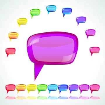 Set of speech bubbles - vector illustration Stock Illustration