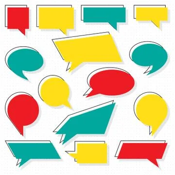 Set of Speech Bubbles. Vector illustration. Stock Illustration