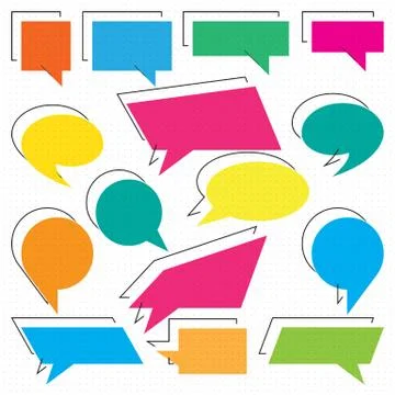 Set of Speech Bubbles. Vector illustration. Stock Illustration